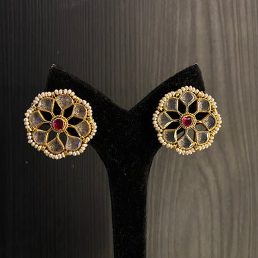 Virag – handcrafted gold-tone 92.5 sterling silver earrings by My Motifs