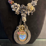 Prsti – handcrafted dual-tone 92.5 sterling silver necklace by My Motifs, view 2
