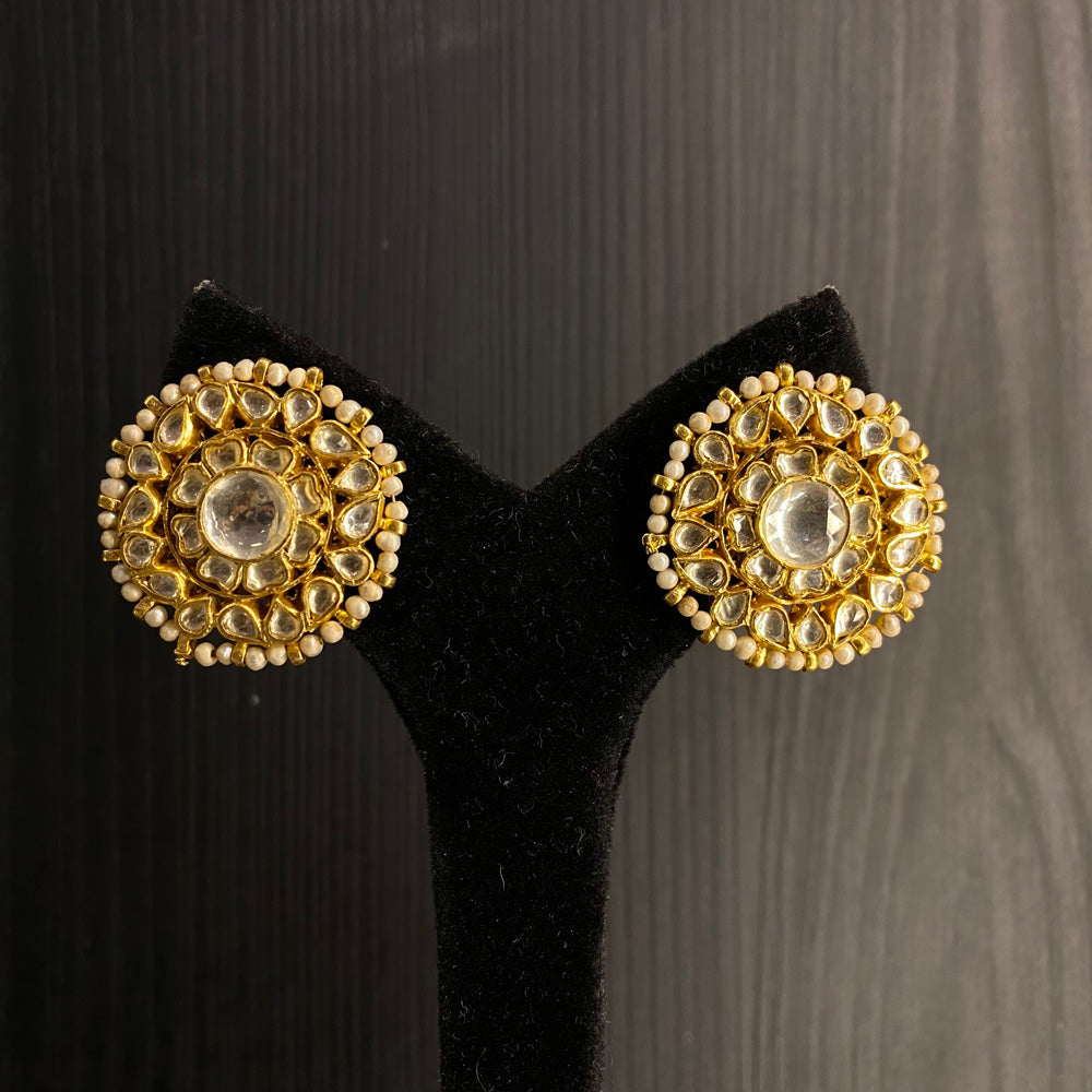 Brihat – handcrafted gold-tone 92.5 sterling silver earrings by My Motifs