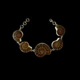Brown Shell Inspired Bracelet – handcrafted 92.5 sterling silver bracelet by My Motifs