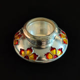 Meenakari Haldi Kumkum Dibbi – handcrafted 92.5 sterling silver dibbi by My Motifs
