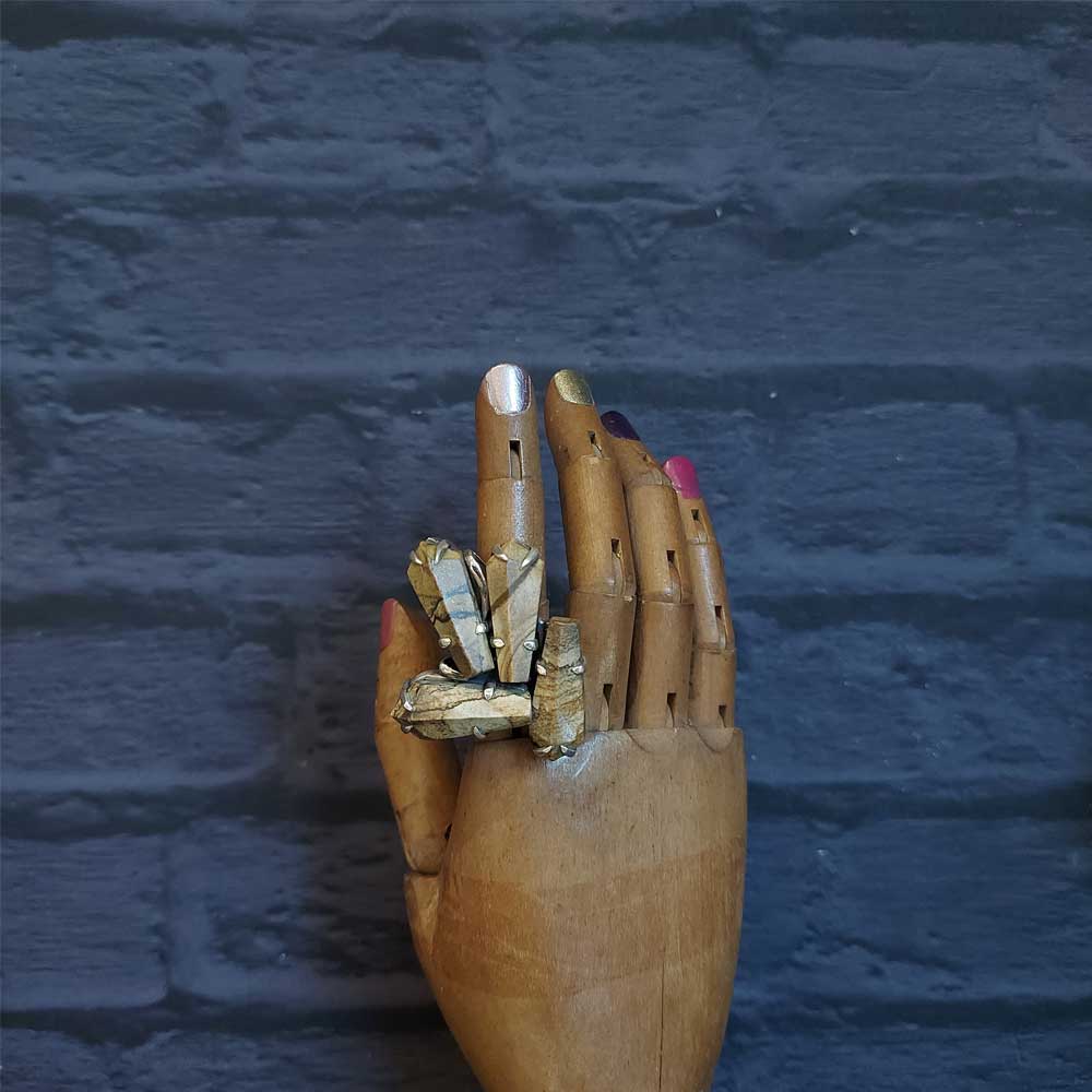 Tribal Geometric Ring – handcrafted 92.5 sterling silver ring by My Motifs