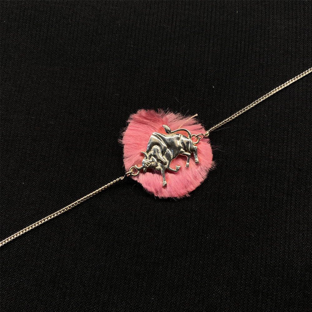 Bull Charm Rakhi – handcrafted 92.5 sterling silver rakhi by My Motifs