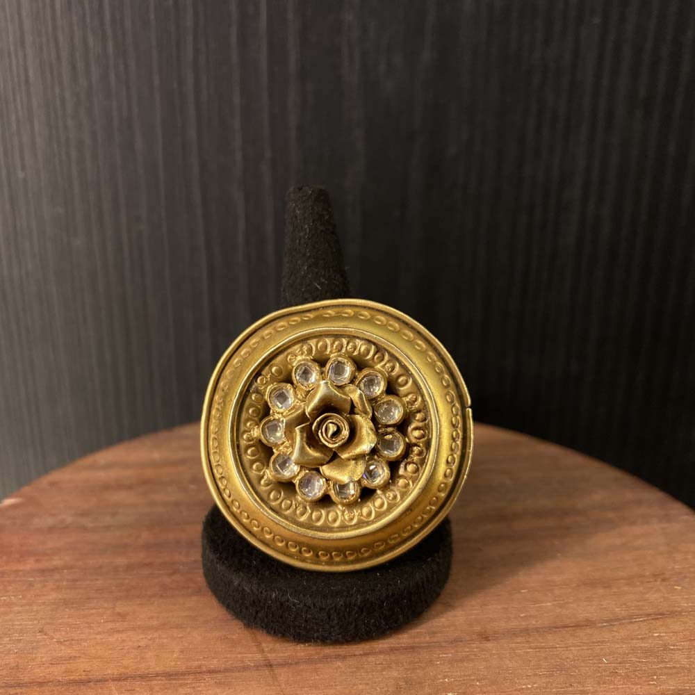Irka – handcrafted gold-tone 92.5 sterling silver ring by My Motifs