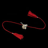 Chidiya Rakhi With Ghungroo – handcrafted 92.5 sterling silver rakhi by My Motifs