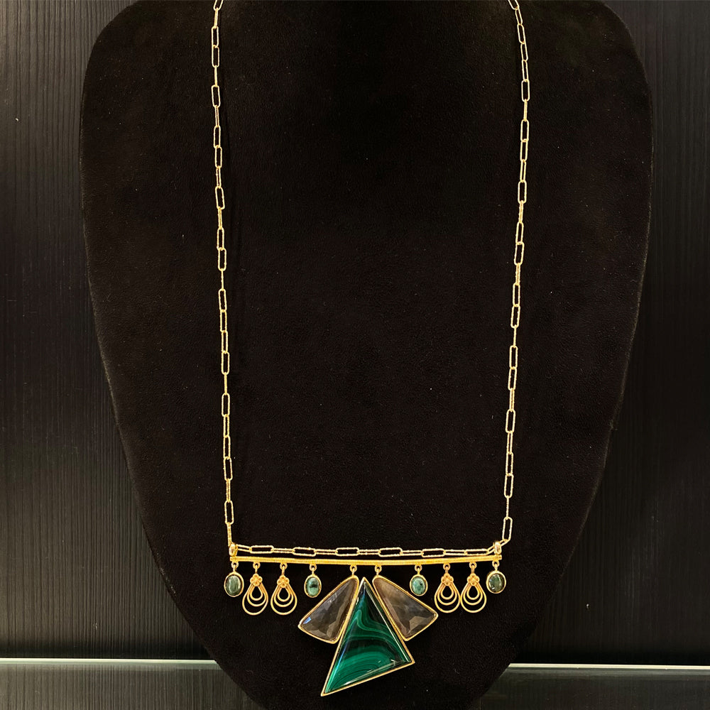 Anak – gold-tone silver necklace with floral motifs – My Motifs