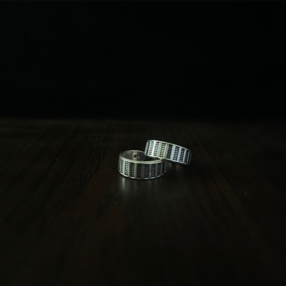 Geometrical Toe Ring – handcrafted 92.5 sterling silver toe ring by My Motifs