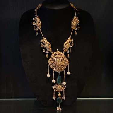 Vaha – handcrafted gold-tone 92.5 sterling silver necklace by My Motifs