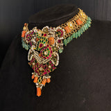 Digha – handcrafted gold-tone 92.5 sterling silver necklace by My Motifs, view 2