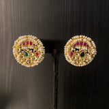 Dars – handcrafted dual-tone 92.5 sterling silver earrings by My Motifs