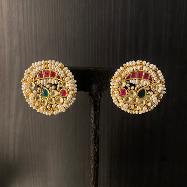 Dars – handcrafted dual-tone 92.5 sterling silver earrings by My Motifs