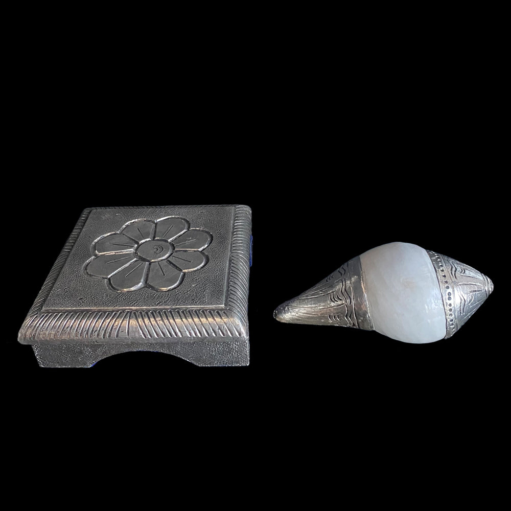 Silver Shankh Set – silver decorative article – My Motifs
