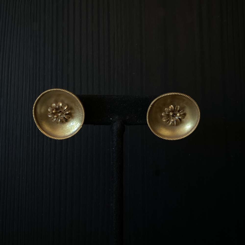 Yanva – handcrafted gold-tone 92.5 sterling silver earrings by My Motifs
