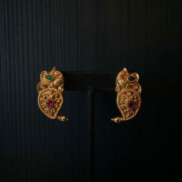 Unmani – handcrafted gold-plated 92.5 sterling silver earrings by My Motifs