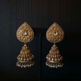 Pujit – handcrafted gold-tone 92.5 sterling silver earrings by My Motifs