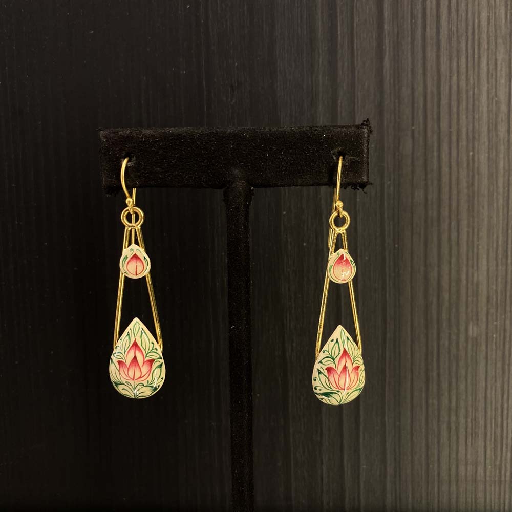 Didhi – handcrafted gold-tone 92.5 sterling silver earrings by My Motifs