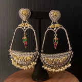 Arsh – handcrafted dual-tone 92.5 sterling silver earrings by My Motifs