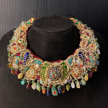 Kamya – handcrafted dual-tone 92.5 sterling silver necklace by My Motifs