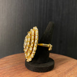 Arani – handcrafted gold-tone 92.5 sterling silver ring by My Motifs, view 3
