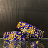 Vihita – handcrafted gold-tone 92.5 sterling silver bangle by My Motifs, view 3