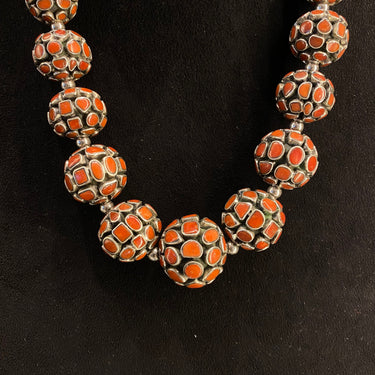 Lavya – handcrafted 92.5 sterling silver necklace by My Motifs, view 2
