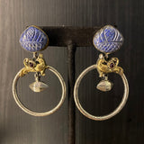 Arend – handcrafted dual-tone 92.5 sterling silver earrings by My Motifs