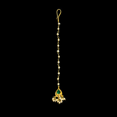 Aakrit – handcrafted gold-tone 92.5 sterling silver mang tikka by My Motifs
