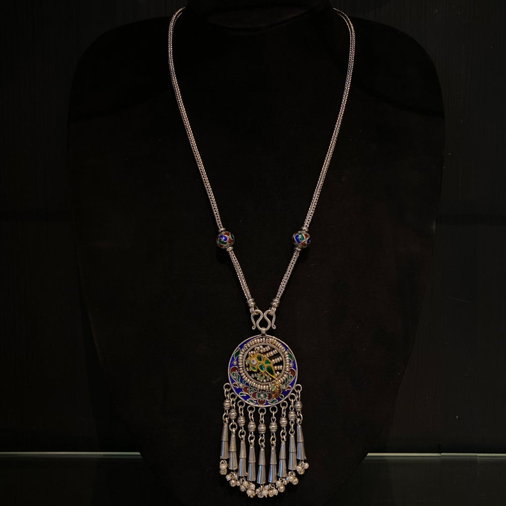 Atya – handcrafted oxidised 92.5 sterling silver necklace by My Motifs