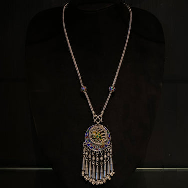 Atya – handcrafted oxidised 92.5 sterling silver necklace by My Motifs
