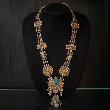 Bharma – handcrafted dual-tone 92.5 sterling silver necklace by My Motifs