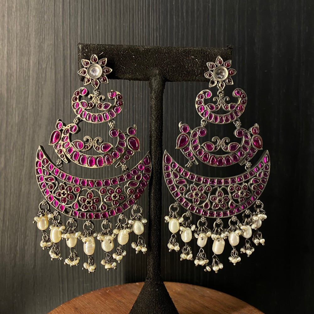 Likhar – handcrafted 92.5 sterling silver earrings by My Motifs