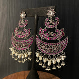 Likhar – handcrafted 92.5 sterling silver earrings by My Motifs, view 2