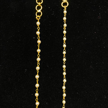 Isana – handcrafted dual-tone 92.5 sterling silver ear chain by My Motifs, view 2
