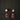 Rati handcrafted silver earrings with Ruby, Black onyx