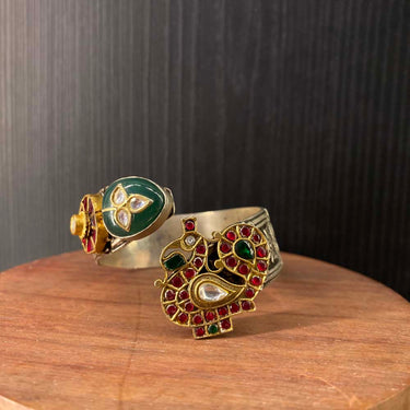 Unska – handcrafted dual-tone 92.5 sterling silver bracelet by My Motifs