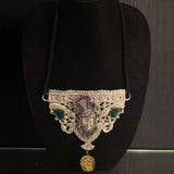 Dyah – handcrafted dual-tone 92.5 sterling silver necklace by My Motifs