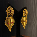 Averi – handcrafted gold-tone 92.5 sterling silver earrings by My Motifs, view 2