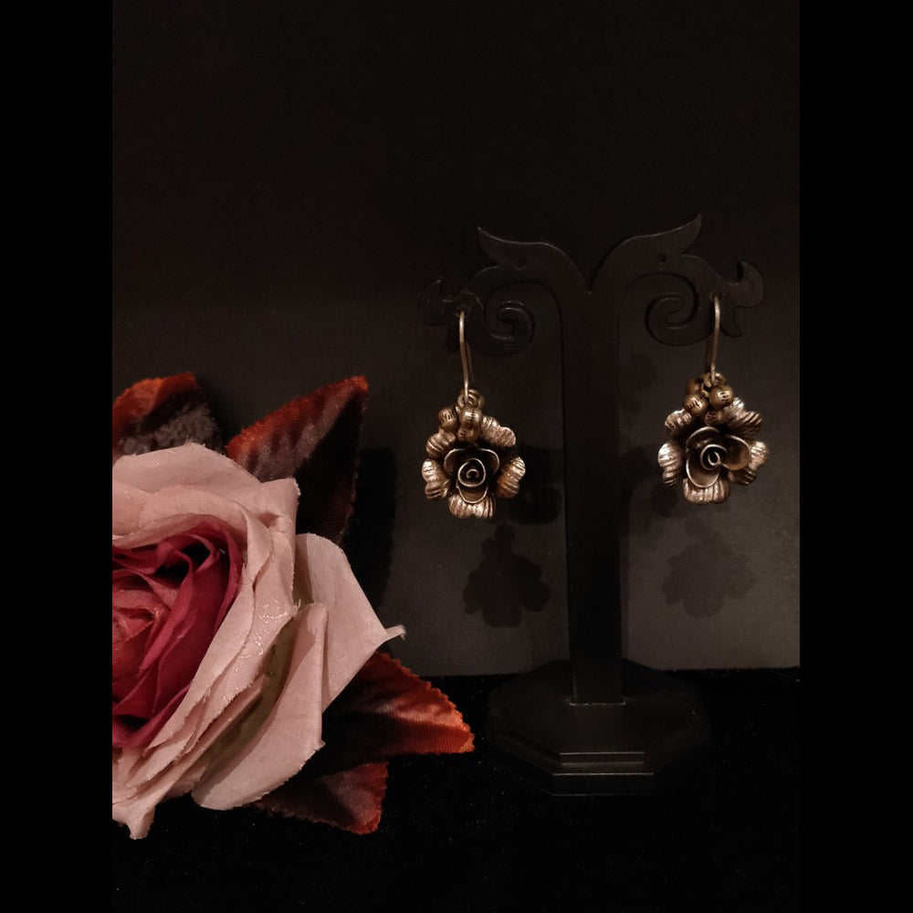 Rose Loop Earrings – silver earrings – My Motifs