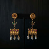Itya – handcrafted gold-tone 92.5 sterling silver earrings by My Motifs