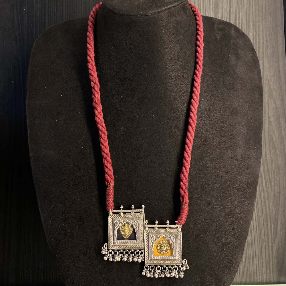 Lovsh – handcrafted dual-tone 92.5 sterling silver necklace by My Motifs
