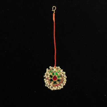 Kusa – handcrafted gold-tone 92.5 sterling silver mang tikka by My Motifs