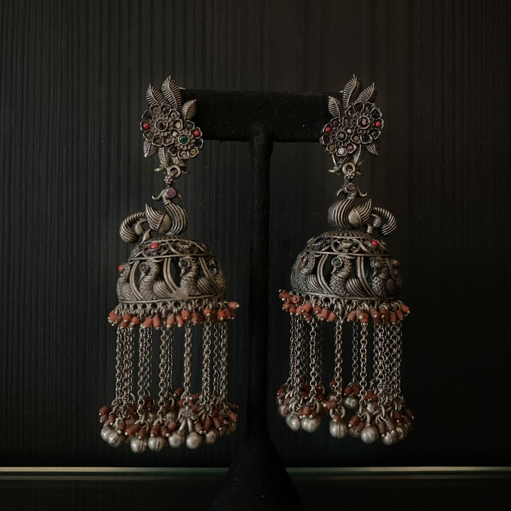 Prahi – handcrafted 92.5 sterling silver earrings by My Motifs
