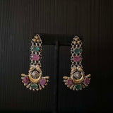Pusti – handcrafted dual-tone 92.5 sterling silver earrings by My Motifs