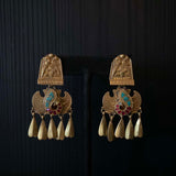 Bhadra – handcrafted gold-tone 92.5 sterling silver earrings by My Motifs