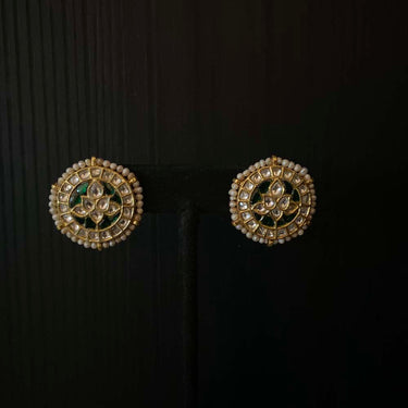 Garga – handcrafted gold-tone 92.5 sterling silver earrings by My Motifs