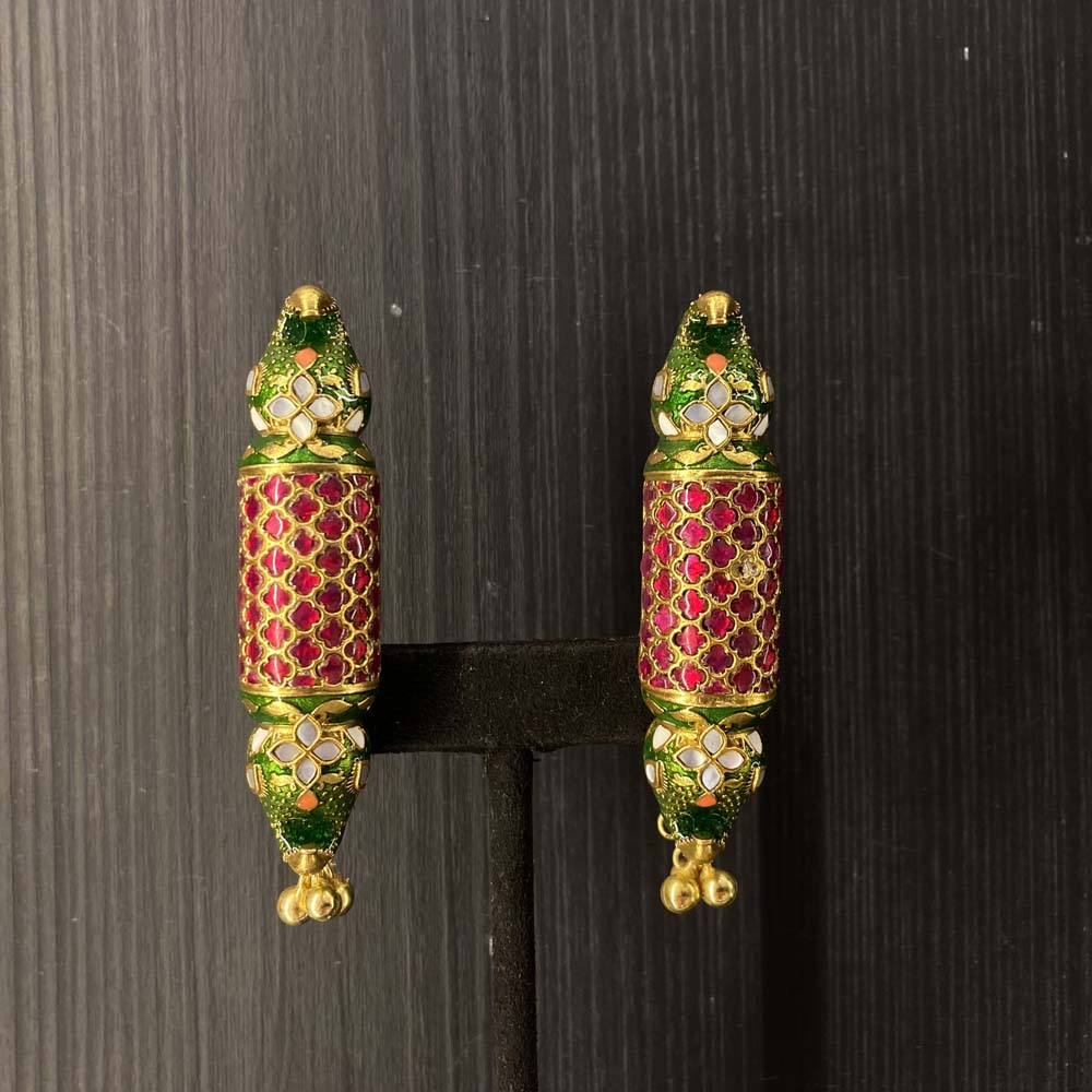 Arghsa – handcrafted gold-tone 92.5 sterling silver earrings by My Motifs