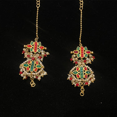 Arali – handcrafted dual-tone 92.5 sterling silver ear chain by My Motifs