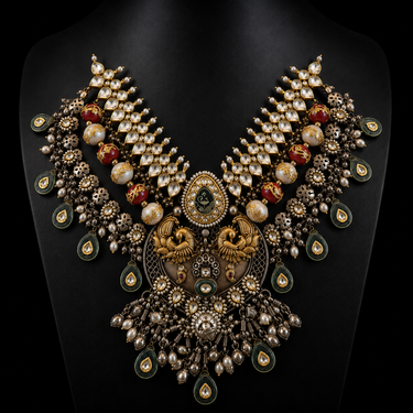 Mohana – handcrafted 92.5 sterling silver necklace by My Motifs