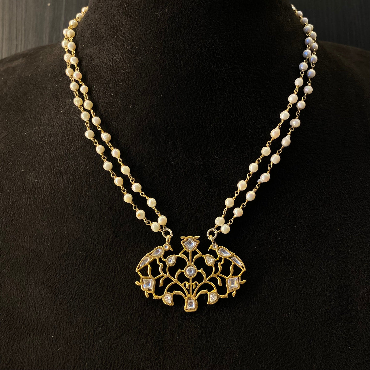 Atava – handcrafted gold-tone 92.5 sterling silver necklace by My Motifs
