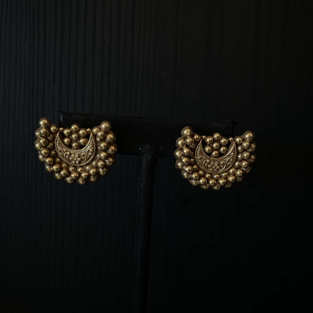Arca – handcrafted gold-tone 92.5 sterling silver earrings by My Motifs